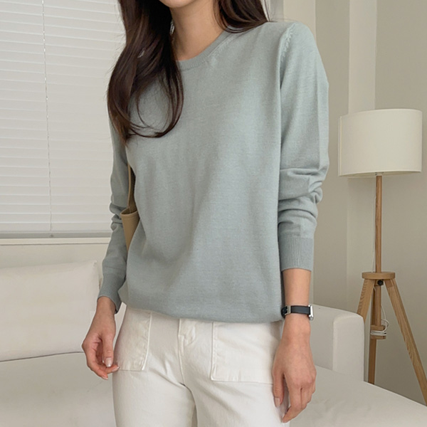 [15color]Loose Cashmere Round Knit