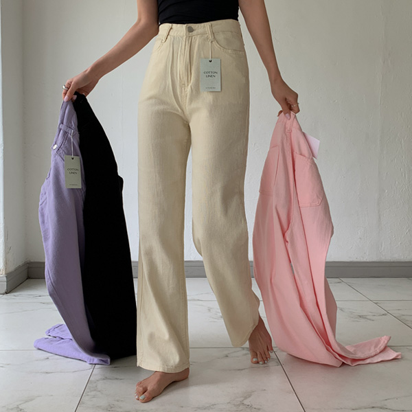 <font color="bb4b57"><b>Limited quantity SALE</b></font><br> Palette Linen-like Wide Cotton Pants (S-2XL)