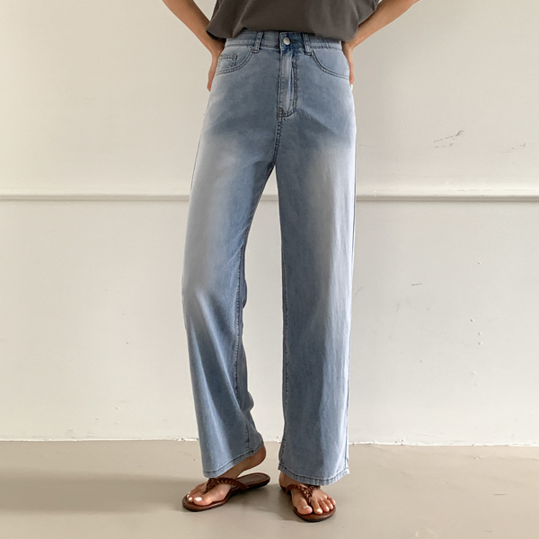 3TYPE Cool Tencel Washing Wide Denim Pants (S-2XL)