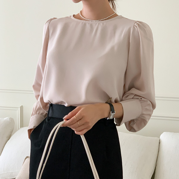 All Day Wrinkle Free Shirring Blouse