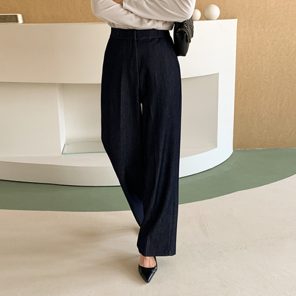 Tilt Denim Wide Slacks (SL)