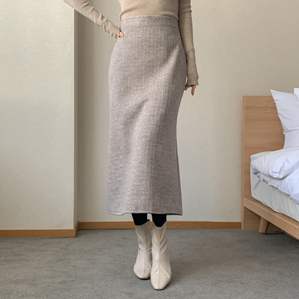 Blurring Knit Banding Skirt