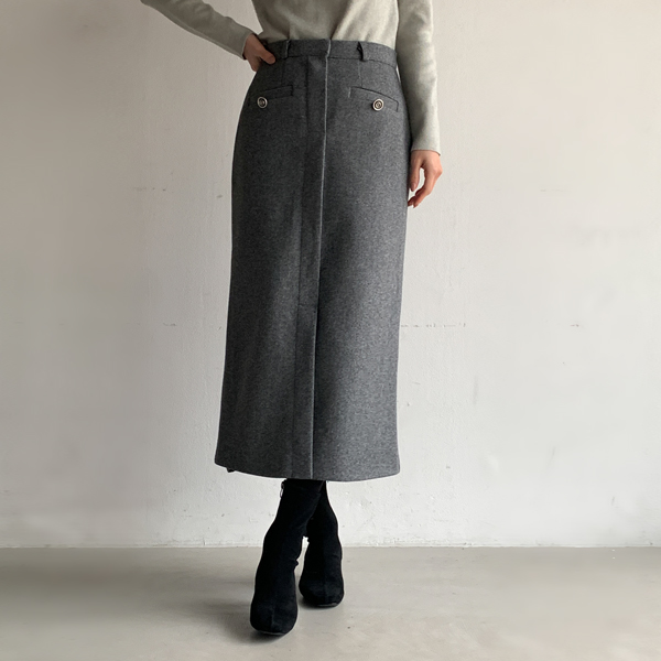 Koi Wool Pocket Button Skirt