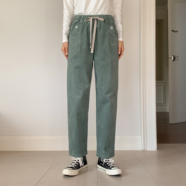 Frau Corduroy Baggy Fit Pants (FREE-L)