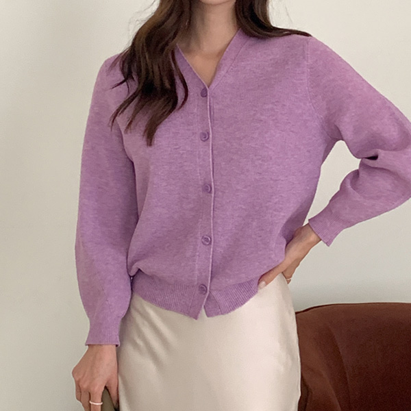 Plon viscose volume sleeve cardigan