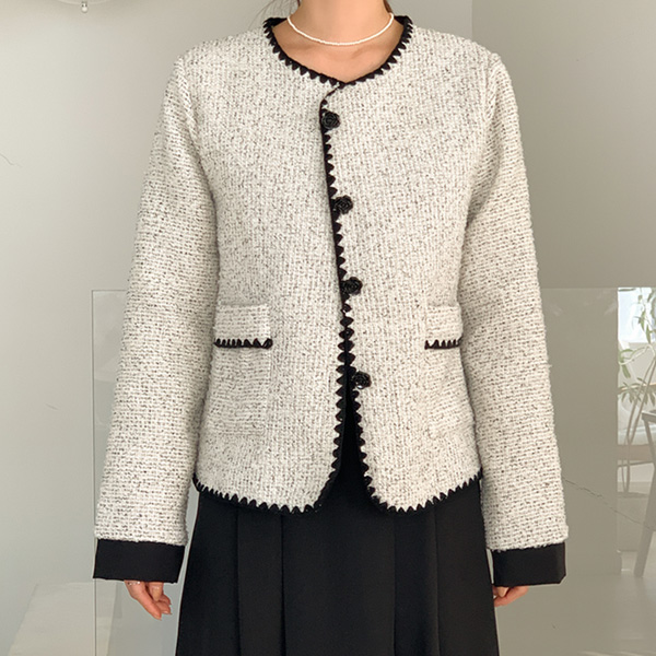 Radi Rose Button Tweed Jacket