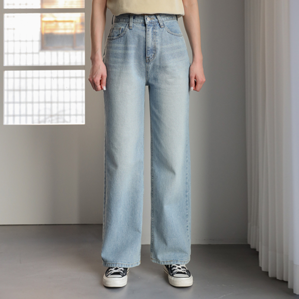 Benny Light blue wide denim pants (S-XL)