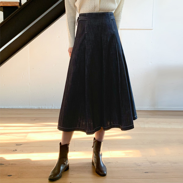 [Non-Fade] Hovenvijo Denim Skirt (SL)