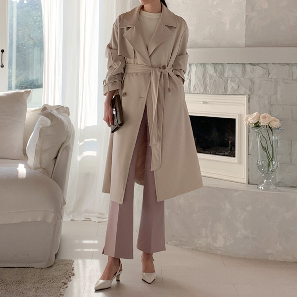 Mood Basic Long Trench Coat