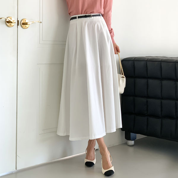 Remi Long Flare Skirt (Belt Set)