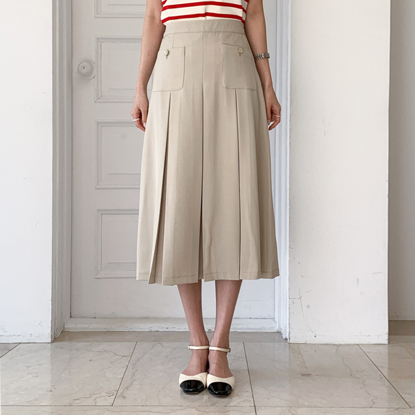 Modern Pore Wrinkles Flare Skirt