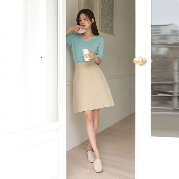 Campus Cotton Midi Skirt