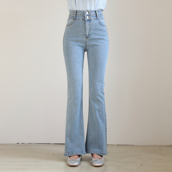 Fit-up Two Button Span Bootcut Denim Pants (SL)