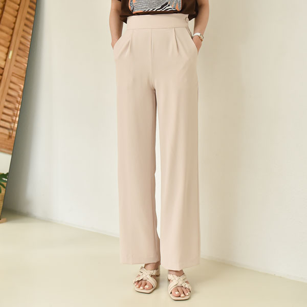 <font color="bb4b57"><b>Limited quantity SALE</b></font><br> high waist pudding long slacks (SL)