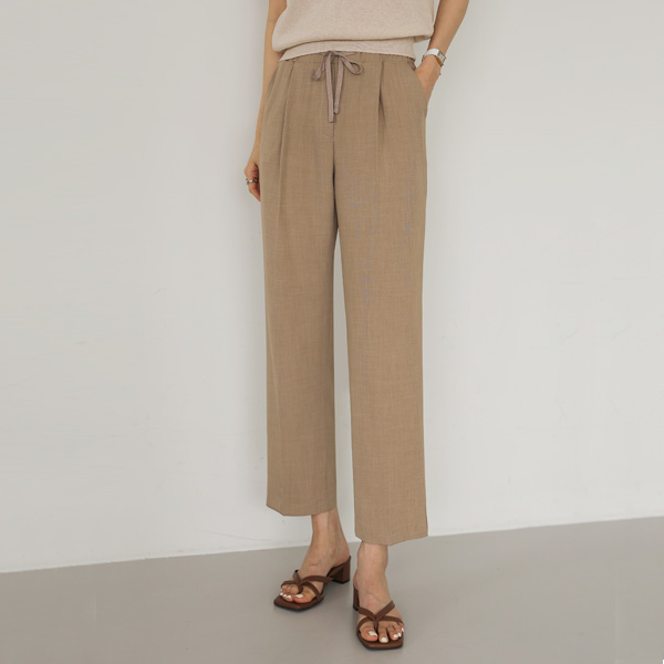 Cool string pin tuck summer pants