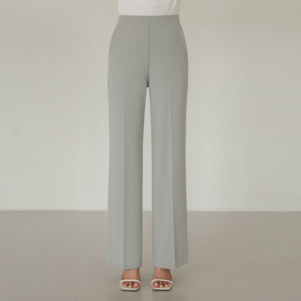 Simple slim line back banding summer slacks