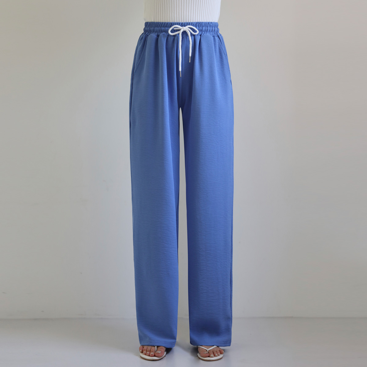 This summer summer air cool linen banding pants (ML)