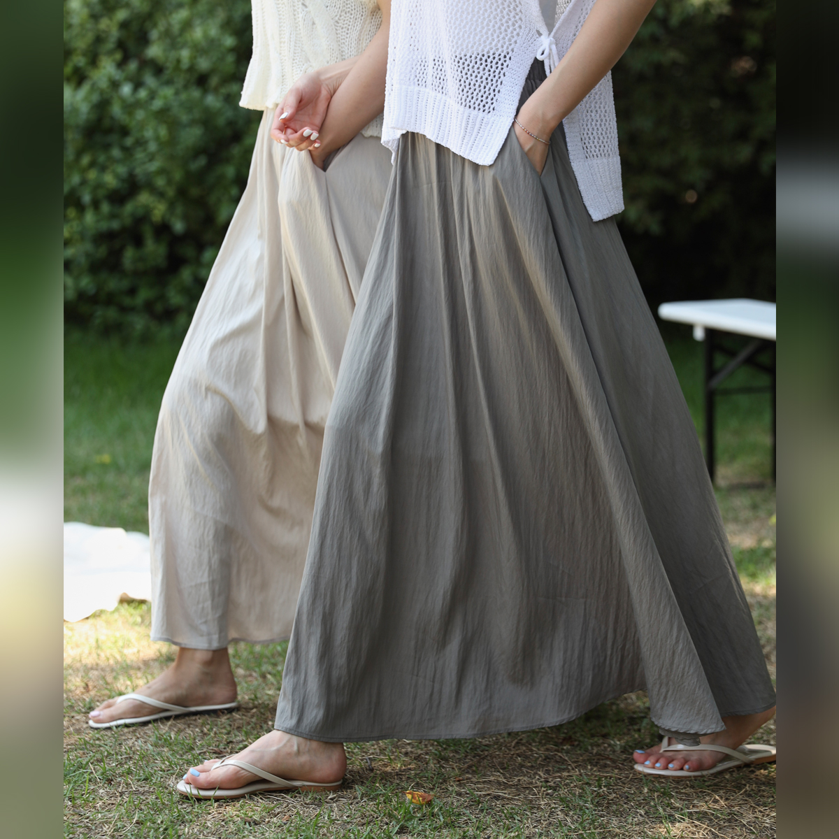 3 second cooling banding flare skirt