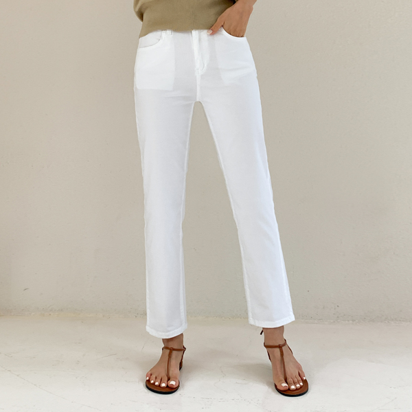 <font color="bb4b57"><b>Limited quantity SALE</b></font><br> Ice Banding Span Slim Straight Cotton Pants (S-XL)