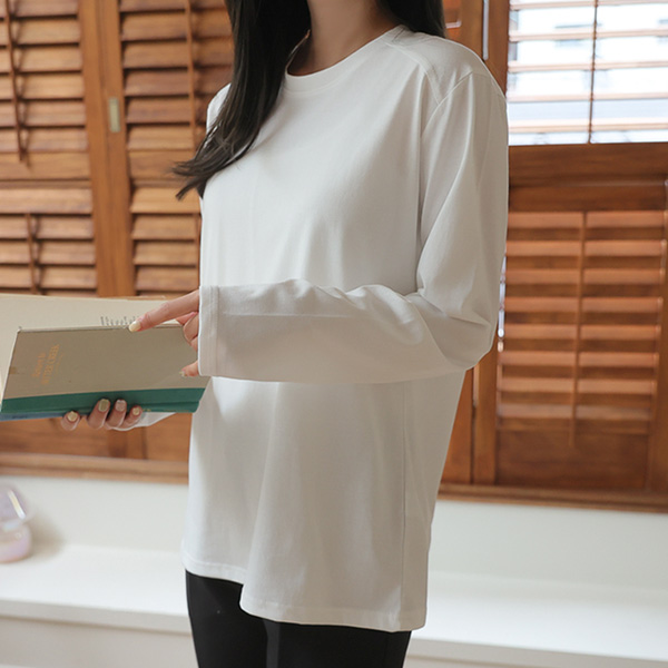 <font color="#810100"><b>[D_Self-made]</b></font> Tantan Cotton Double-cut Long-sleeved T-shirt