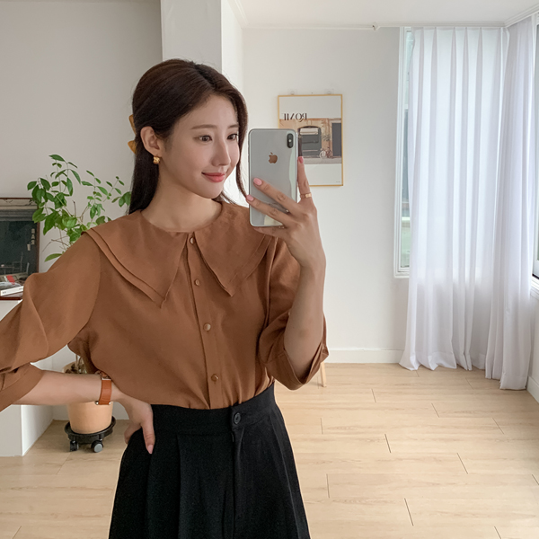 Susan Double Collar 7-Part Blouse