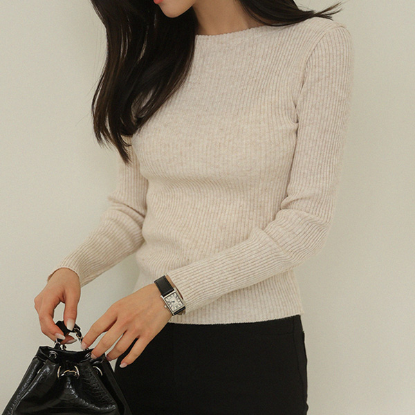 Rose Cashmere Boatneck Knit Tee