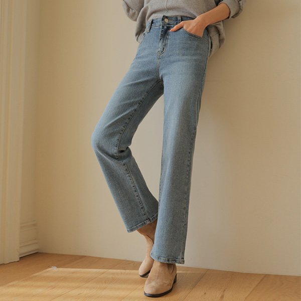 (Hidden Banding) Yuki Straight Denim Pants