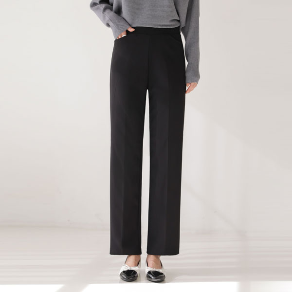 Simple tension up regular one-piece pants