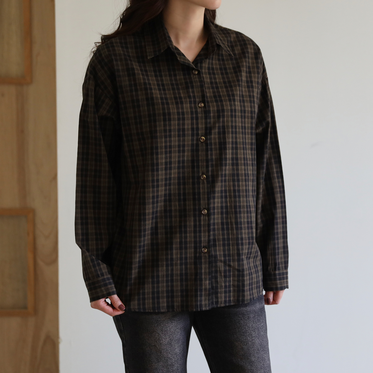 Mark Boxy Fit Check Shirt