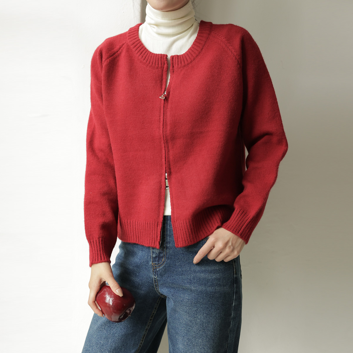 Vivid Two Way Zip Knit