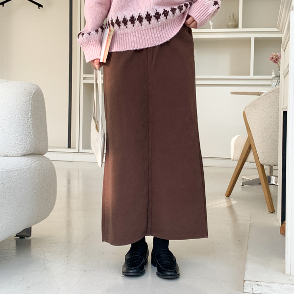 <font color="bb4b57"><b>Limited quantity SALE</b></font><br> [Recommended for tall women!] Days Peach Fleece Cotton Skirt (SL)