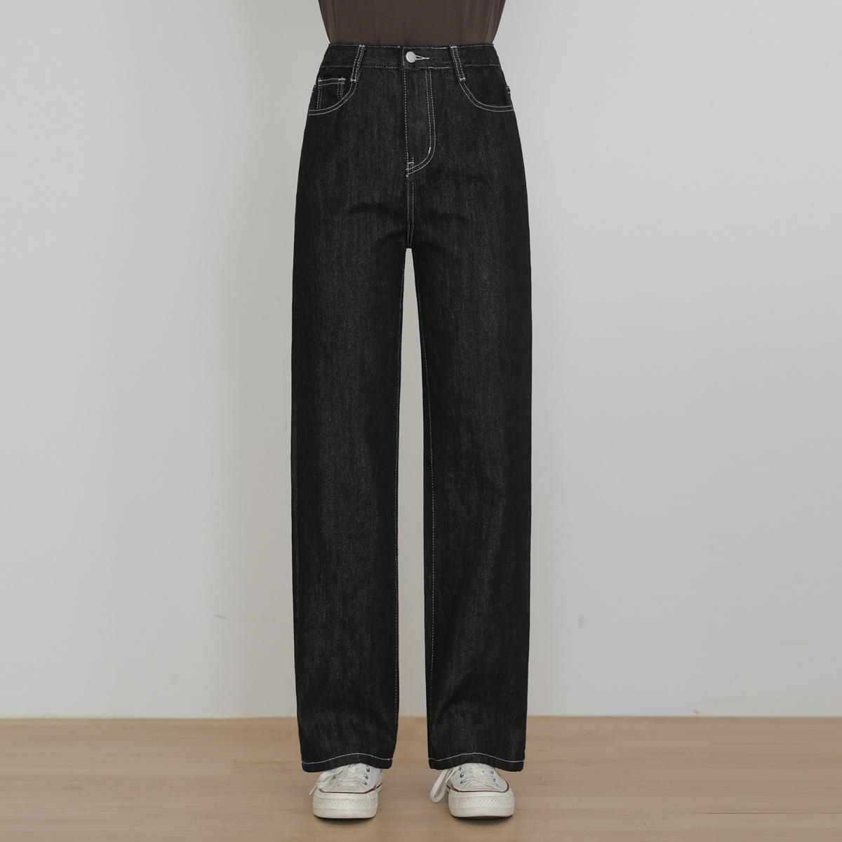 [Non-Fade] 2TYPE All-Banding Raw Semi-Wide Denim Pants (S-2XL)