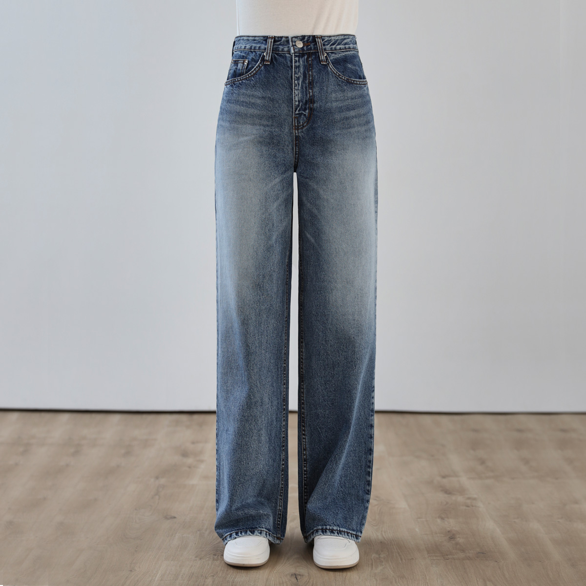 Trendy Brush Wash Wide Denim (SL)