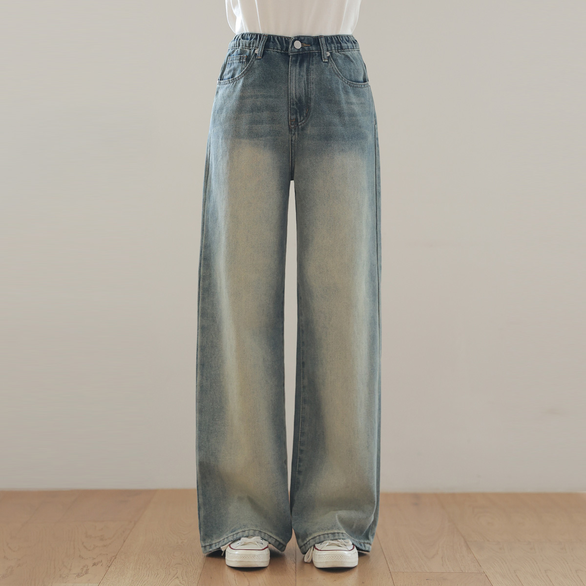 2TYPE Full Color Vintage Wide Denim Pants (S-2XL)