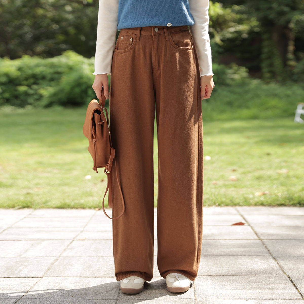 High-quality soft cotton wide pants (functional material)