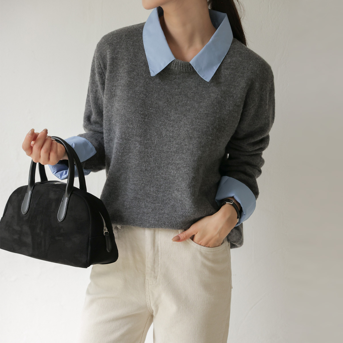 Waylayered shirt knit