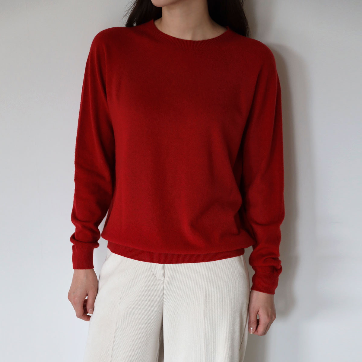 Soft high-end cashmere round knit