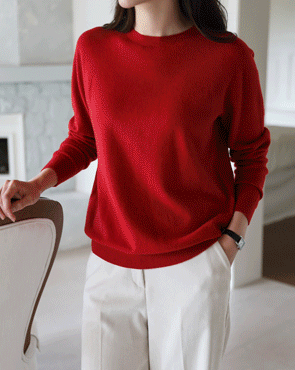 Soft high-end cashmere round knit