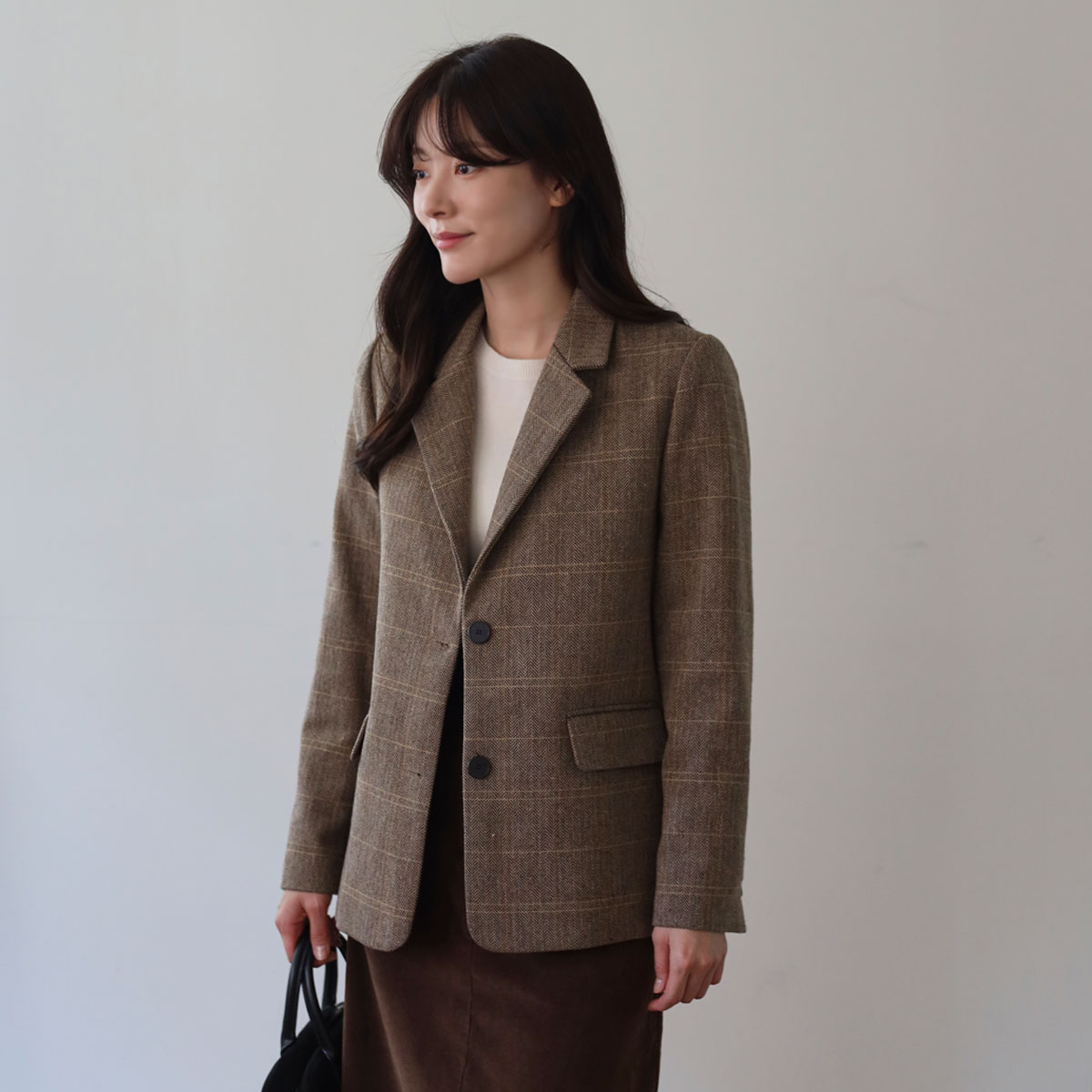 Clan Herringbone Check Wool Jacket (Wool20)