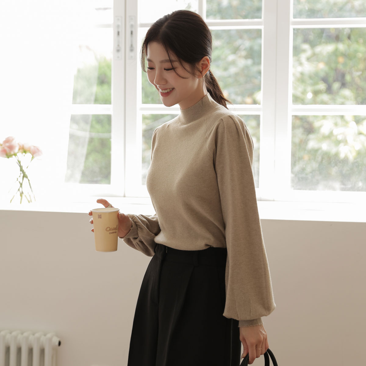 Elegant and moist puff knit