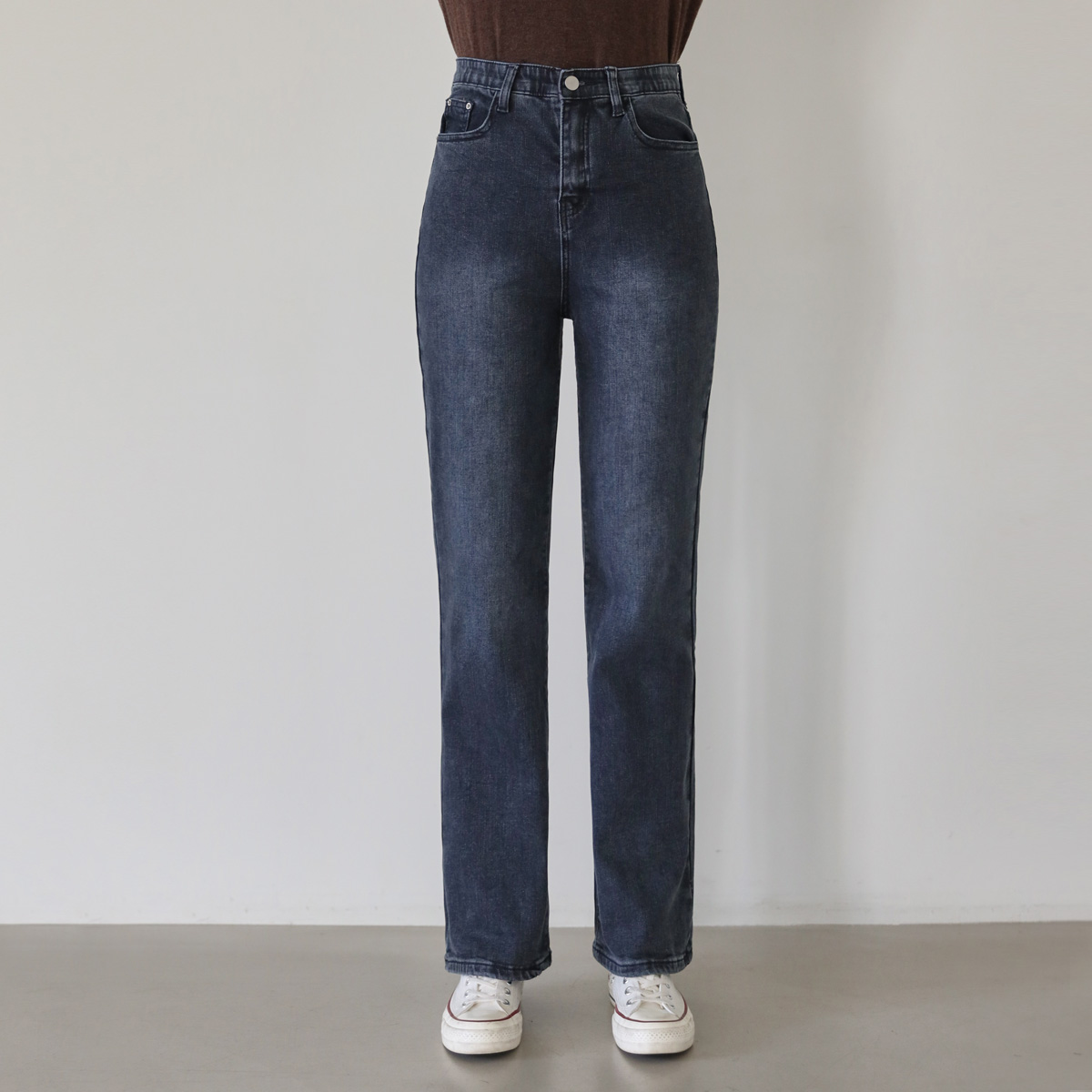 Warm fleece heat generation denim pants (SL)