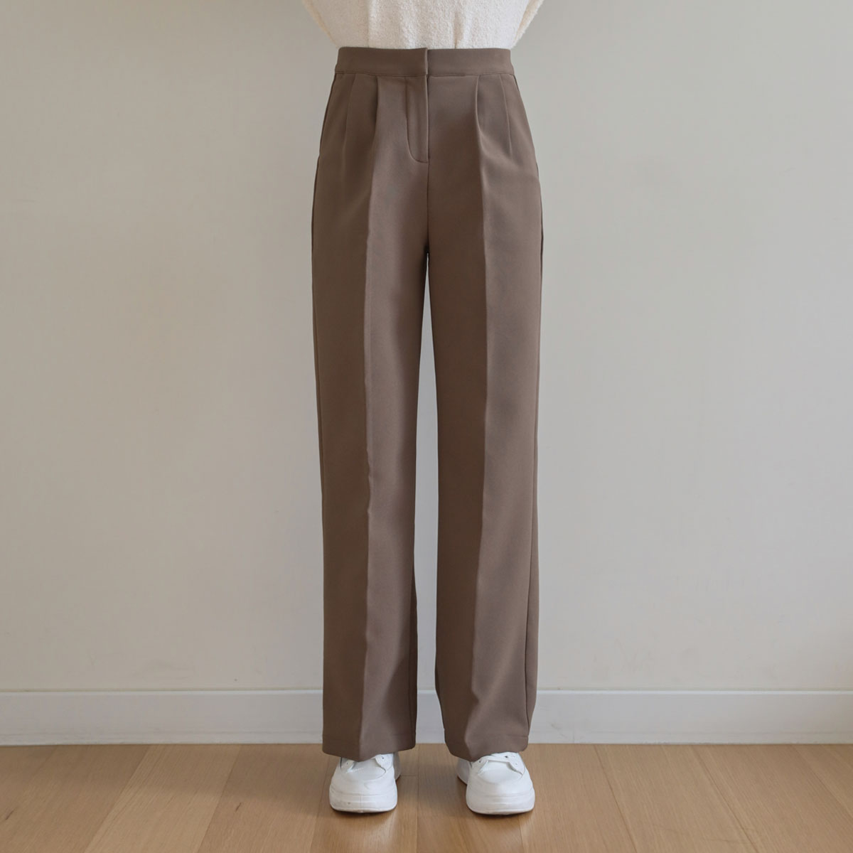 Warm Heat Gimo Two-Pin Tuck Wide Pants (S-2XL)