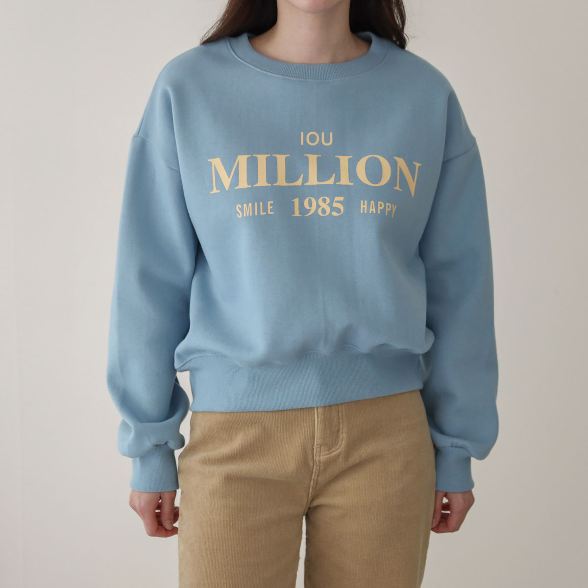 <font color="bb4b57"><b>[Limited-time discount]</b></font> Million lettering fleece t-shirt