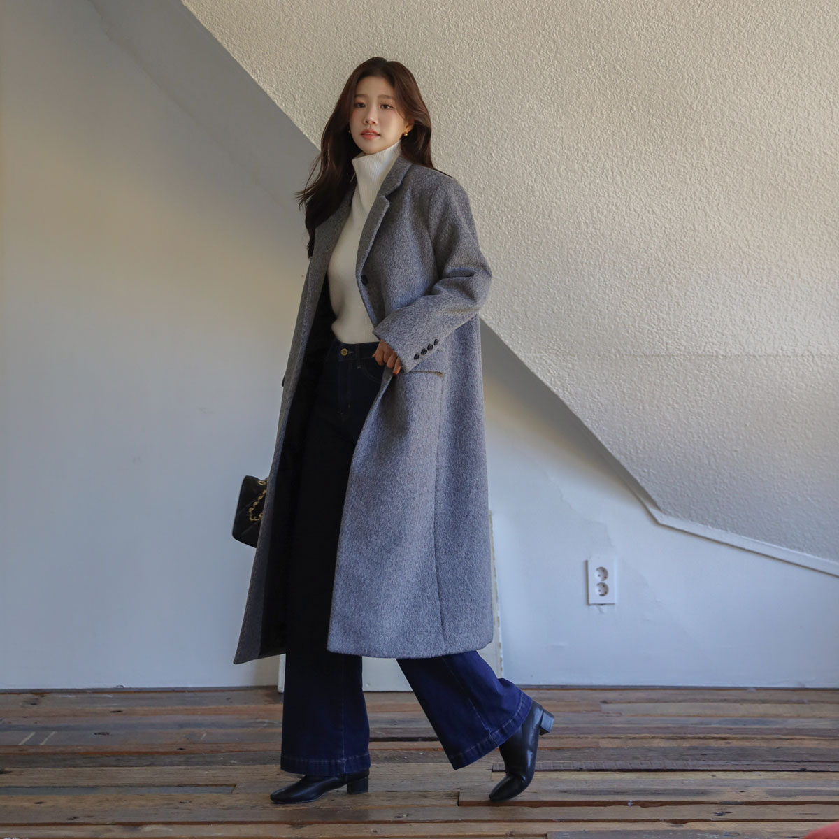 Classic Button Warm Long Coat