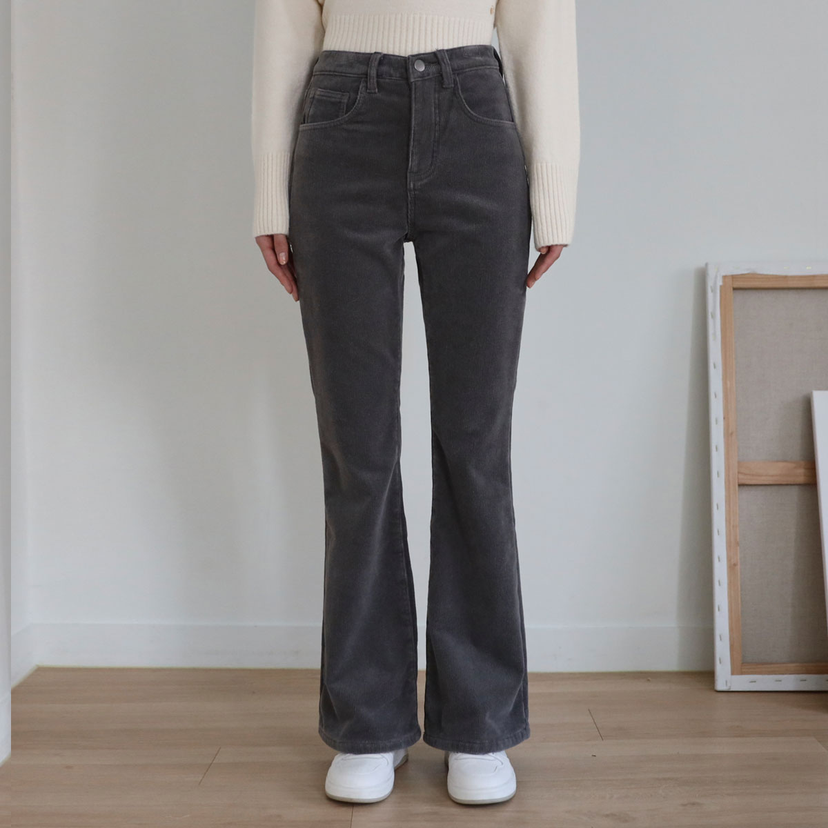 2TYPEPerfect Corduroy Raised Fleece Bootcut Pants (S-2XL)