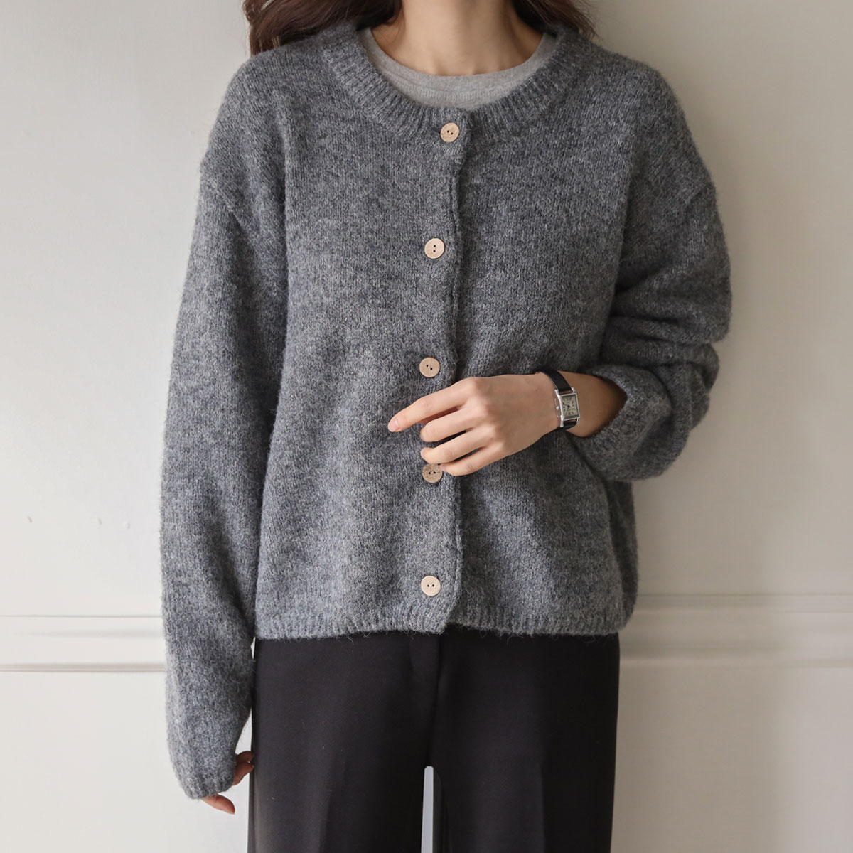 Loose Wool Round Cardigan