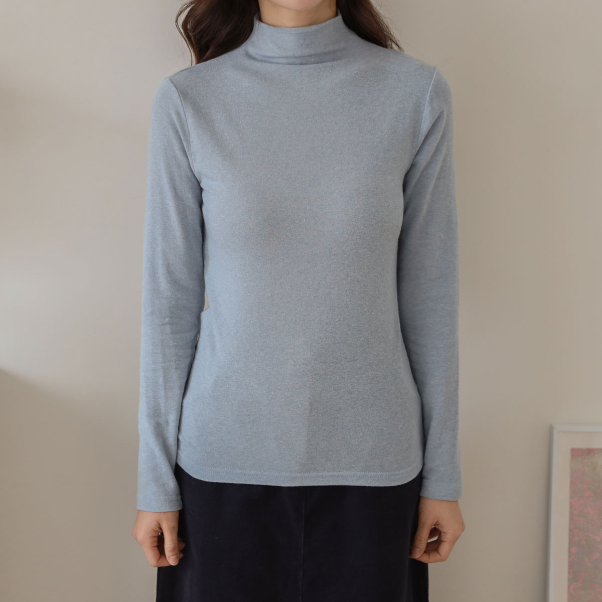 Warm angora high neck t-shirt