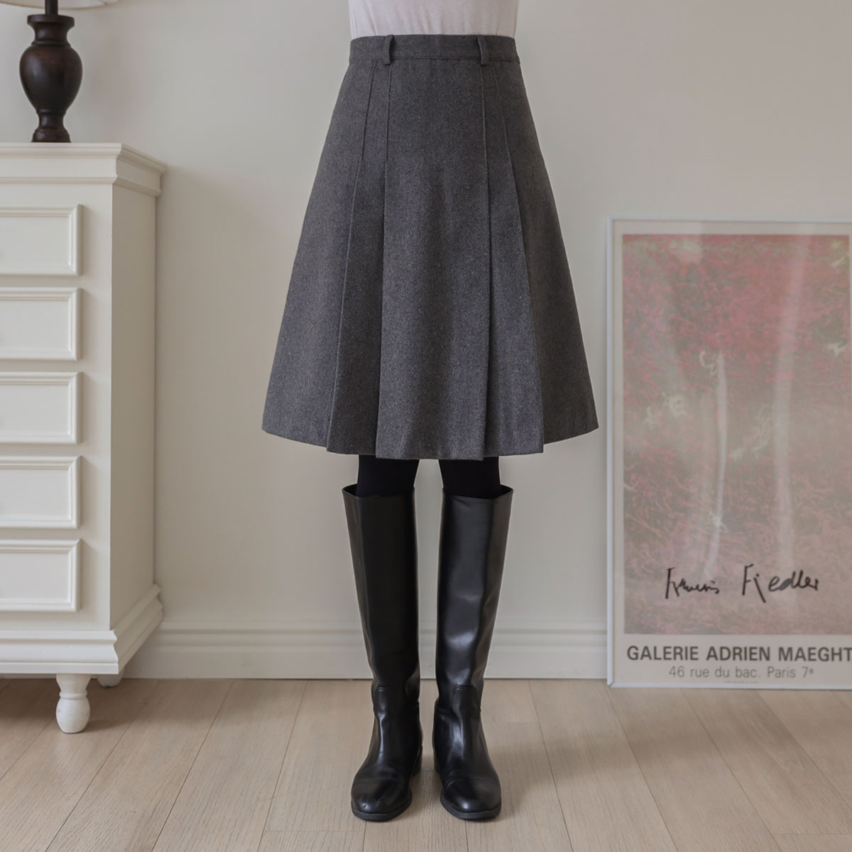 Melo Wool Pleated skirt(SM)