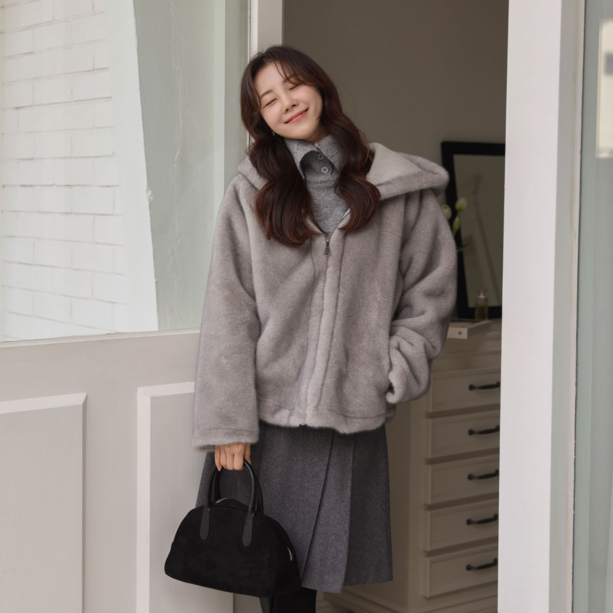 Libe Mustang Eco Mink Fur Jacket