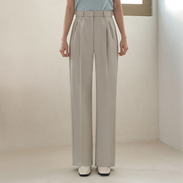 Comfort One Pin Tuck Wide Slacks (SL)